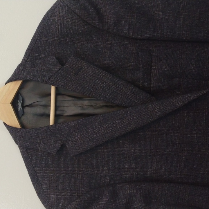 Pronto Uomo Platinum Blue Lambswool Sport Jacket 42s